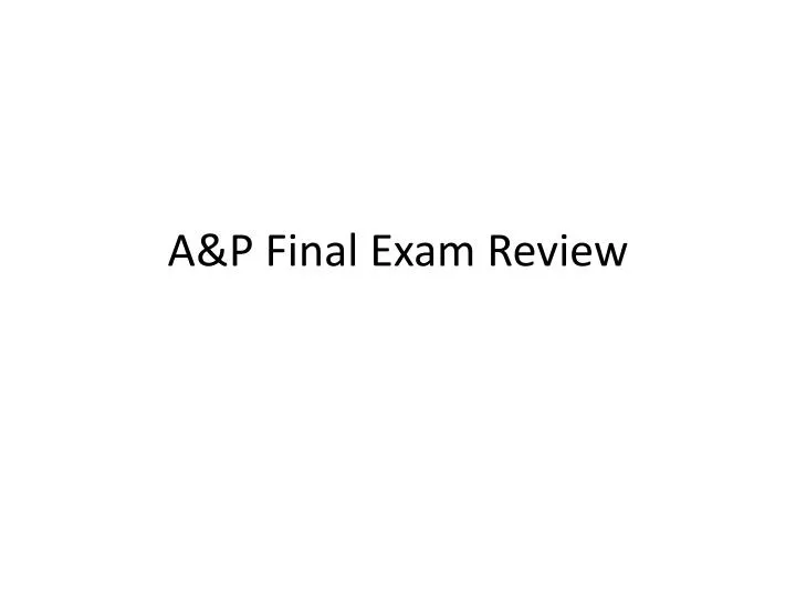 a p final exam review