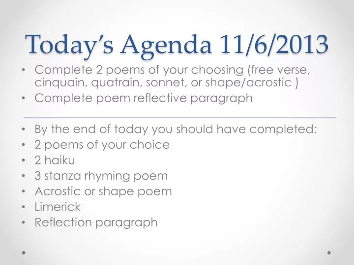 Today's Agenda…10/6 Bellringer: What group of elements are