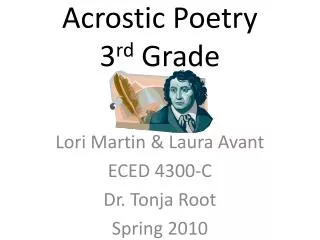 Acrostic Poetry 3 rd Grade