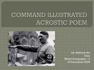 COMMAND ILLUSTRATED ACROSTIC POEM