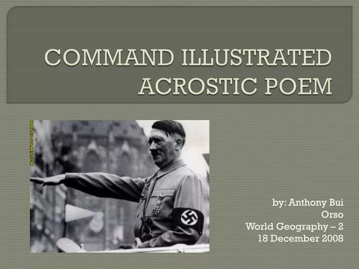 command illustrated acrostic poem