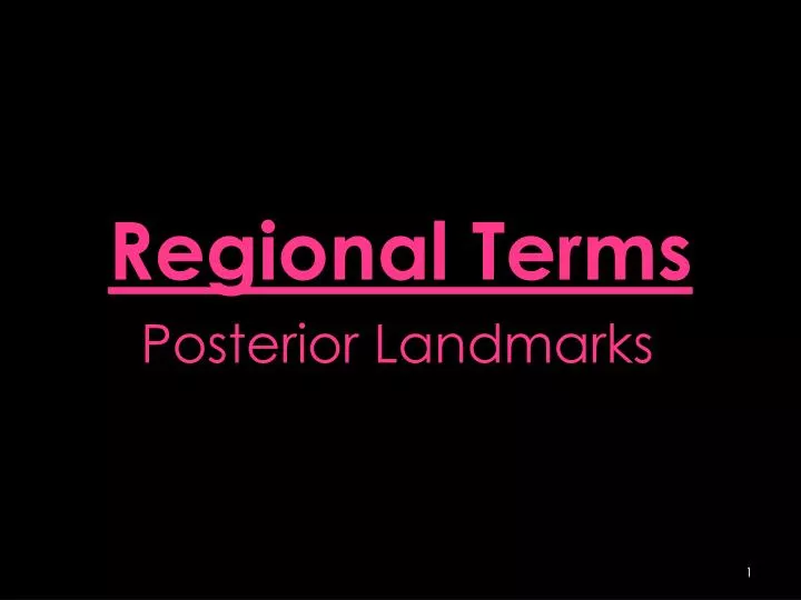 regional terms