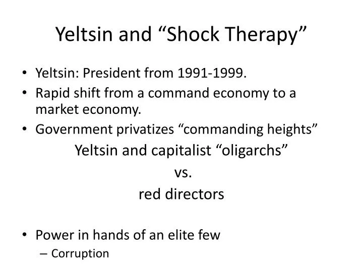 yeltsin and shock therapy