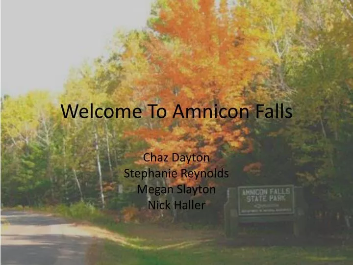 welcome to amnicon falls