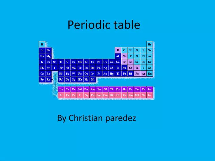 periodic table