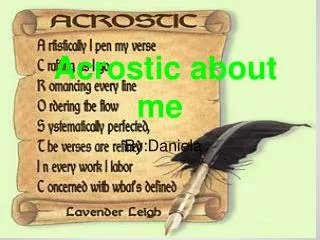 Acrostic about me