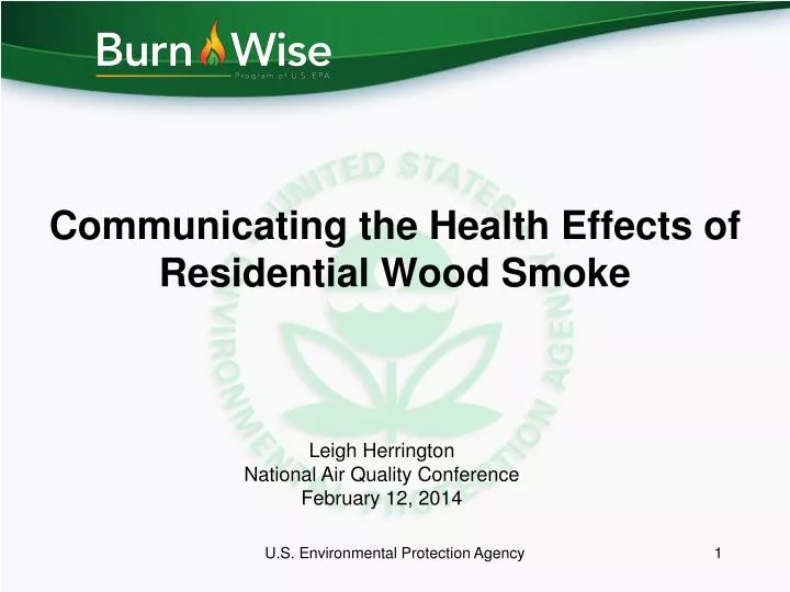 communicating the health effects of residential wood smoke