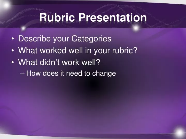 rubric presentation