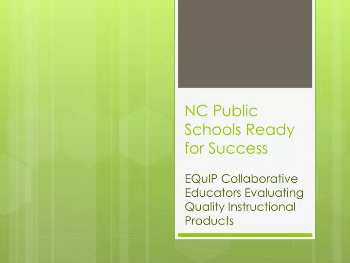 nc public schools ready for success