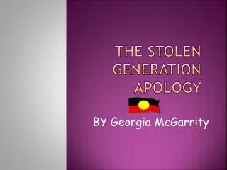 The stolen generation apology