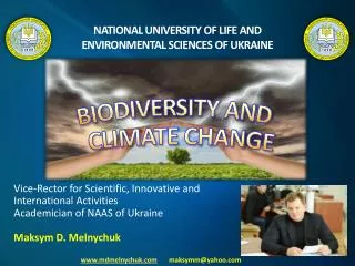 BIODIVERSITY AND CLIMATE CHANGE