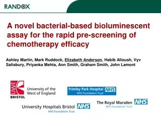 A novel bacterial-based bioluminescent assay for the rapid pre-screening of chemotherapy efficacy