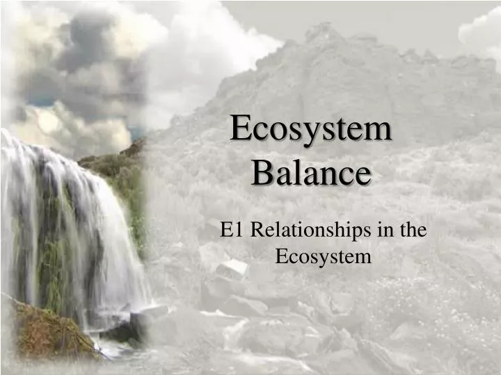 ecosystem balance