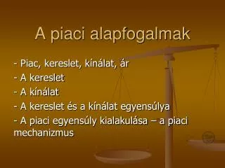a piaci alapfogalmak