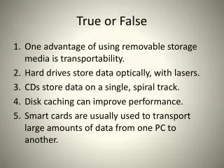 true or false
