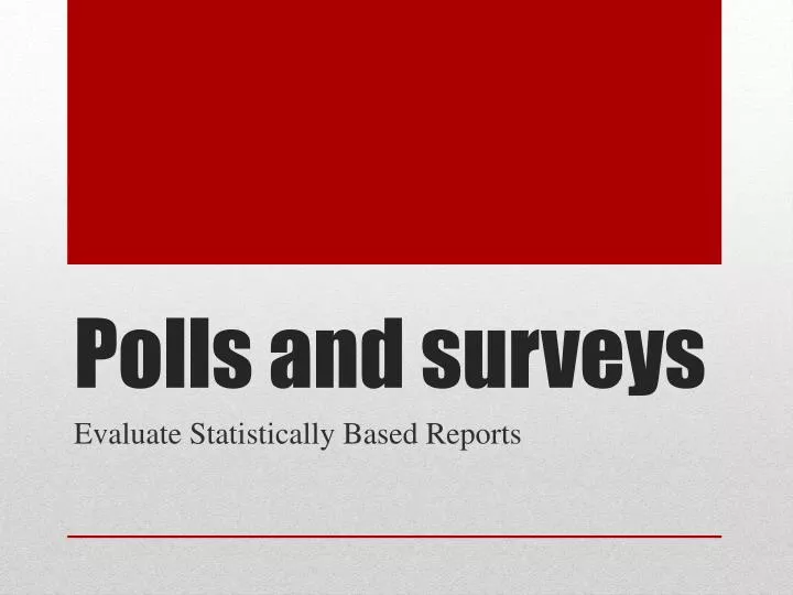 polls and surveys