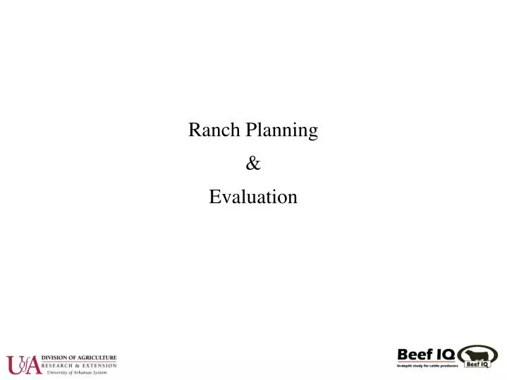 ranch planning evaluation