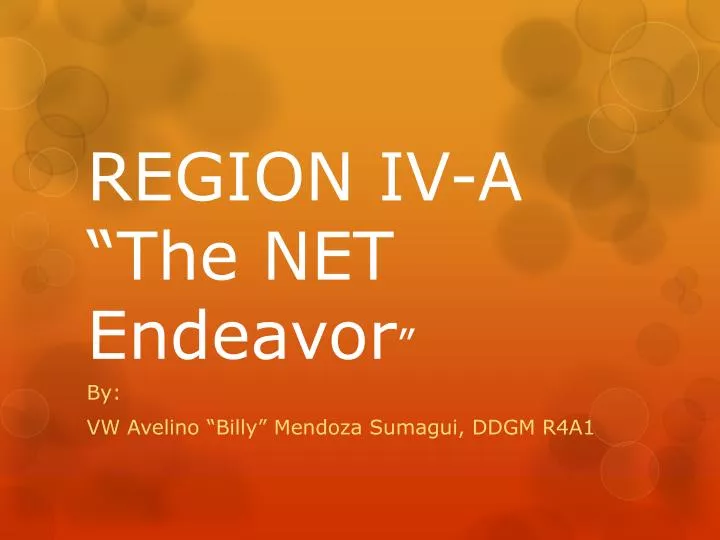 region iv a the net endeavor