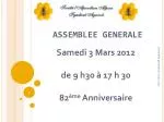 ASSEMBLEE GENERALE - slide 1