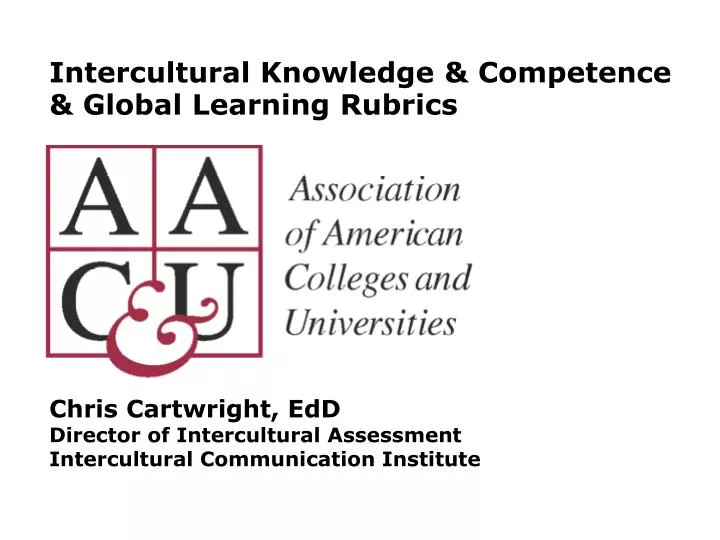 intercultural knowledge competence global learning rubrics