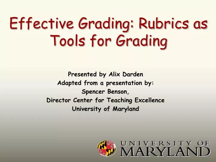 effective grading rubrics as tools for grading