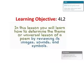 Learning Objective: 4L2