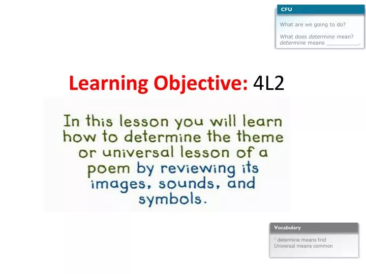 learning objective 4l2