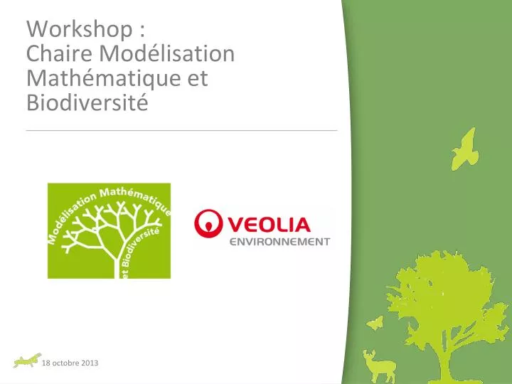 workshop chaire mod lisation math matique et biodiversit