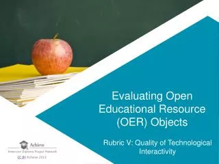 Evaluating Open Educational Resource (OER) Objects