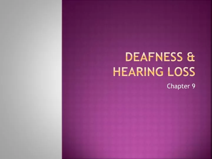 deafness hearing loss