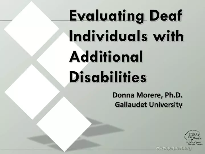 evaluating deaf individuals with additional disabilities