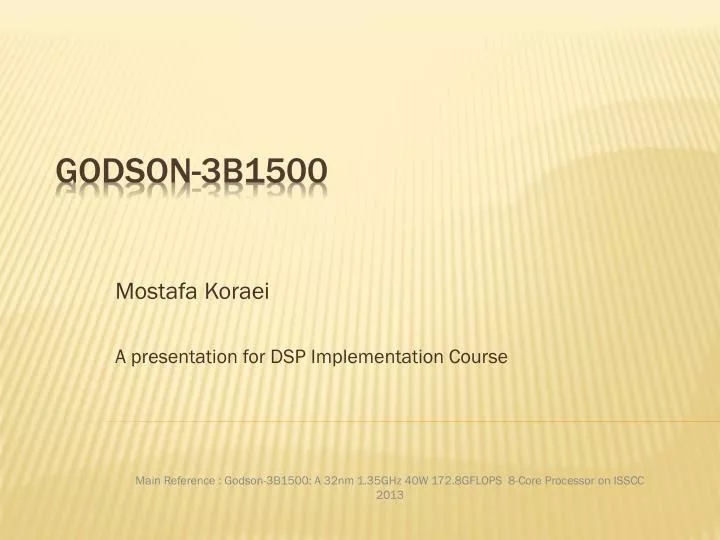 mostafa koraei a presentation for dsp implementation course