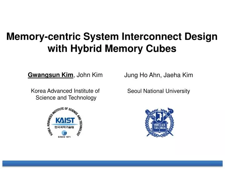 memory centric system interconnect design with hybrid memory cubes