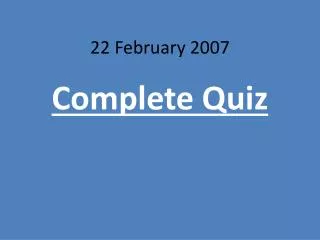 22 february 2007