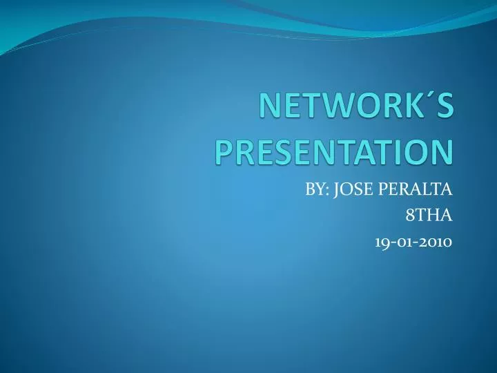 network s presentation