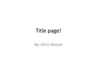 Title page!