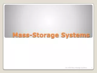 Mass-Storage Systems