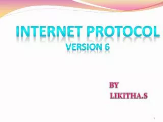 Internet protocol version 6