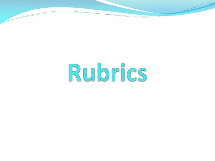rubrics
