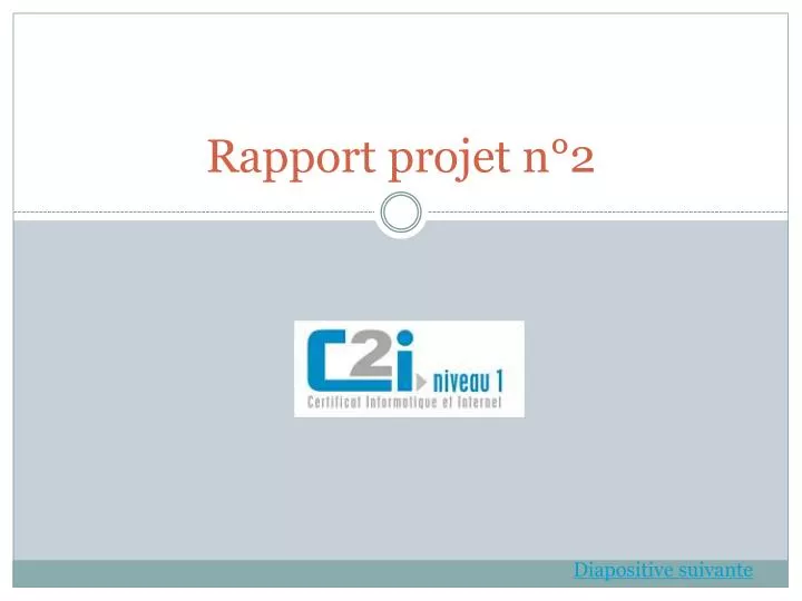 rapport projet n 2