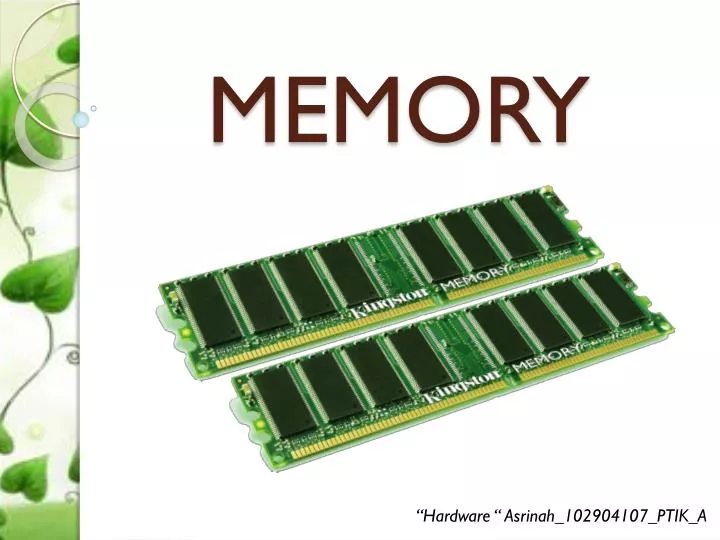 Hardware memory. Мемори для памяти.