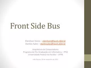 Front Side Bus