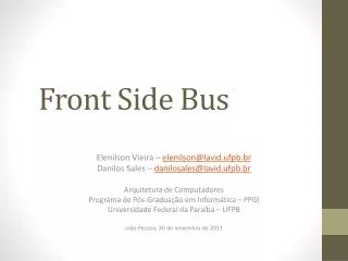 front side bus
