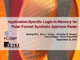 Application-Specific Logic-in-Memory for Polar Format Synthetic Aperture Radar