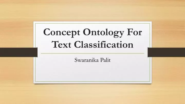 concept ontology for text classification