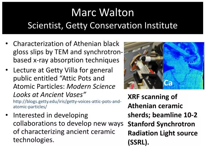marc walton scientist getty conservation institute