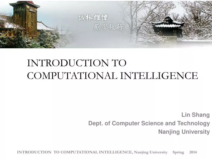 introduction to computational intelligence