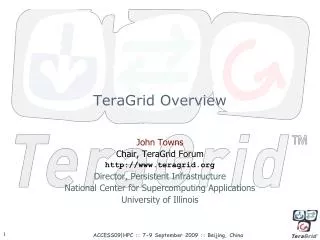 TeraGrid Overview