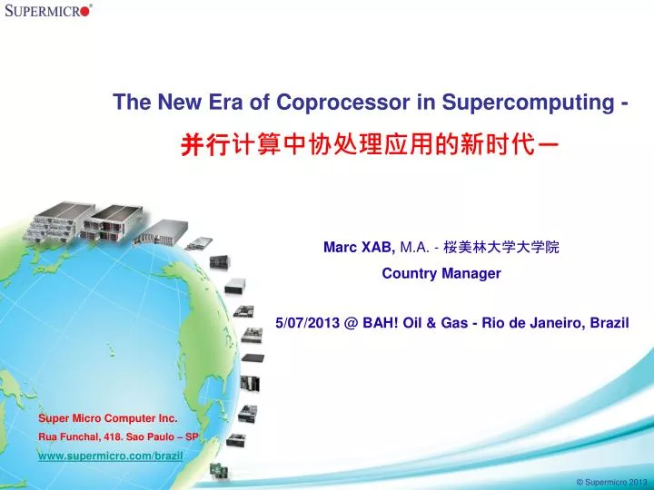 the new era of coprocessor in supercomputing