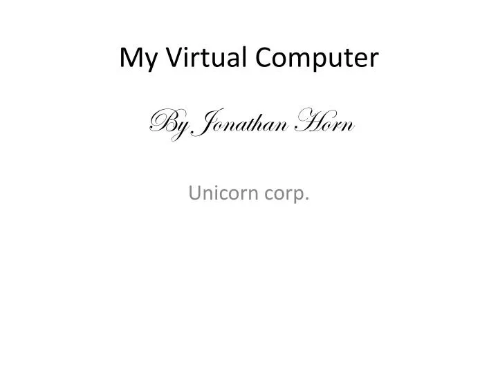 my virtual computer